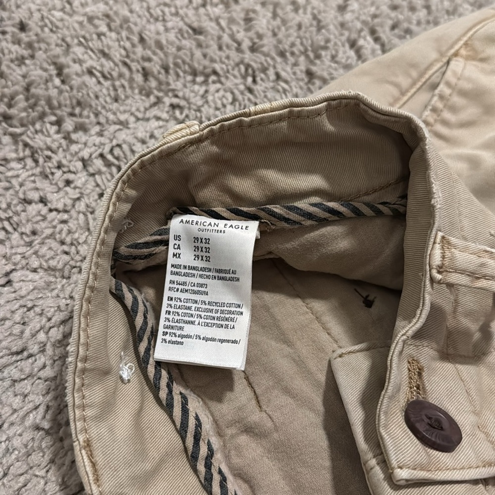 Men’s American Eagle Chino Pants, Size 29x32, Tan - Picture 3 of 5